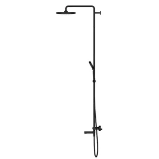 Душевая стойка Jacob Delafon Atom E26237-BL с термостатом чёрный